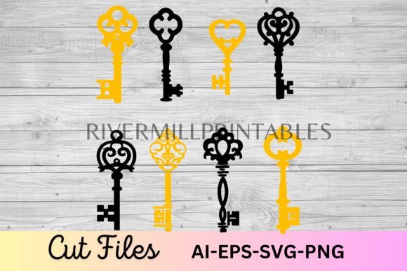 Download Skeleton Keys SVG Cut Files - Cut file Collection