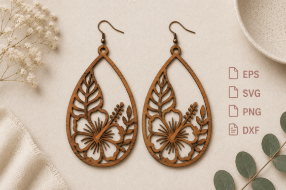 Download Tropical Summer Earrings Laser Cut File - Cut file Collection