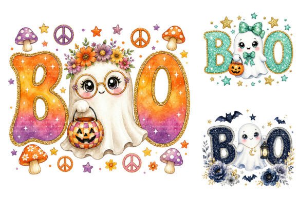 Download Cute Boo Ghost Sublimation PNG Bundle - Sublimation Collection