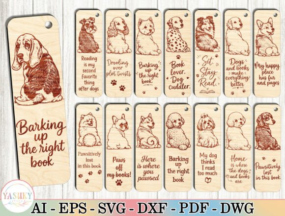 Download Dog Bookmark Laser Cut File SVG Bundle - Cut file Collection