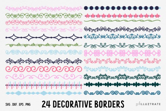 Download Borders SVG Cut Files | Text Dividers - Cut file Collection