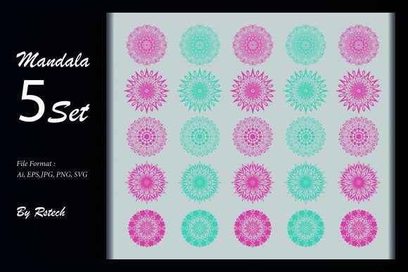 Download Mandala Ornamental Background Set - Ornamental background Collection