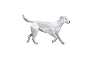 Download Labrador Walking Low Polygon - Polygon Collection