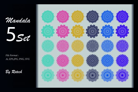 Download Mandala Ornamental Background Set - Ornamental background Collection