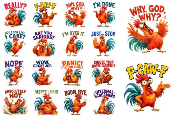 Download Funny F-Caw-F Chicken Sublimation PNG - Sublimation Collection