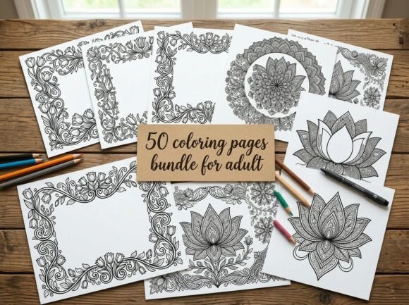 Download Beautiful Floral Mandala Frame Coloring - Floral mandala Collection